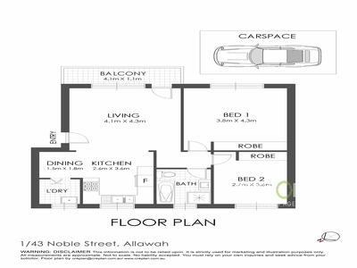 1 / 43 Noble  Street, Allawah