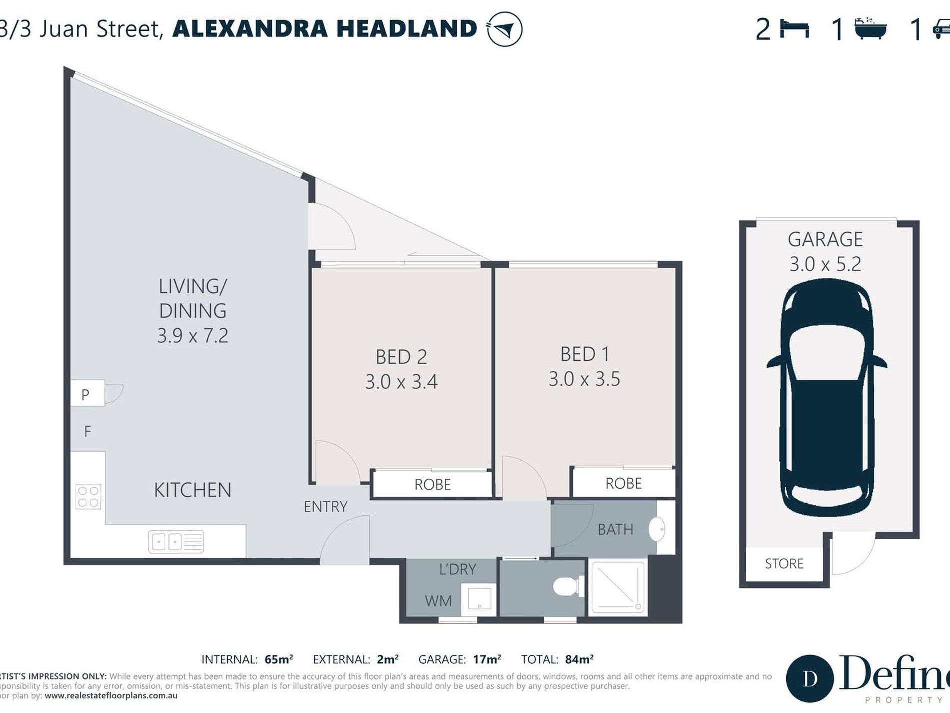 3 / 3 Juan Street, Alexandra Headland Floor Plan
