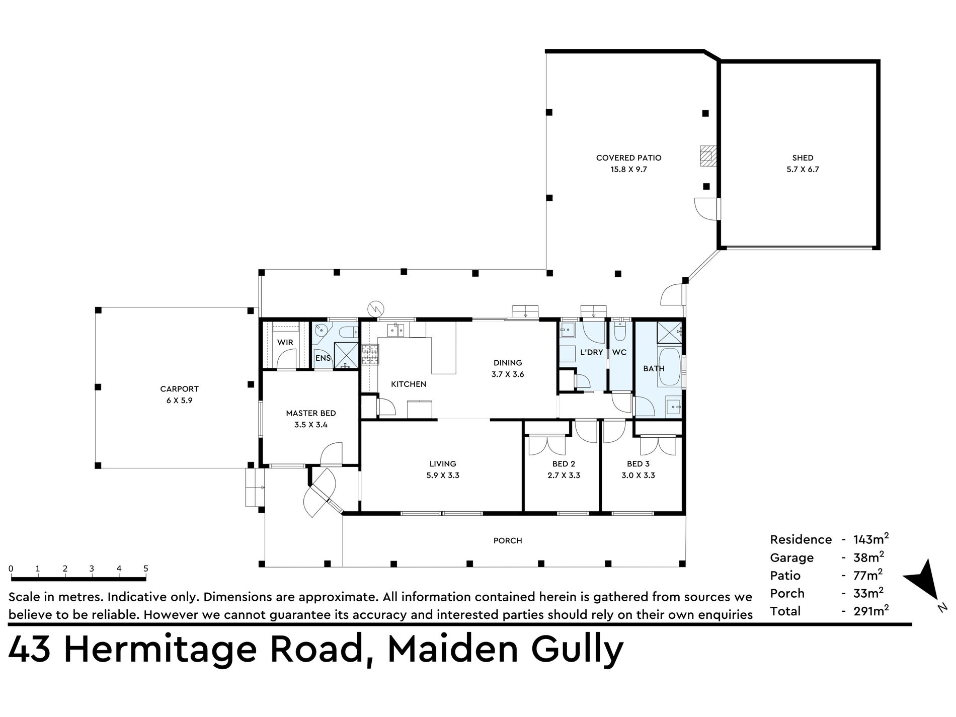 43 Hermitage Road, Maiden Gully Floor Plan