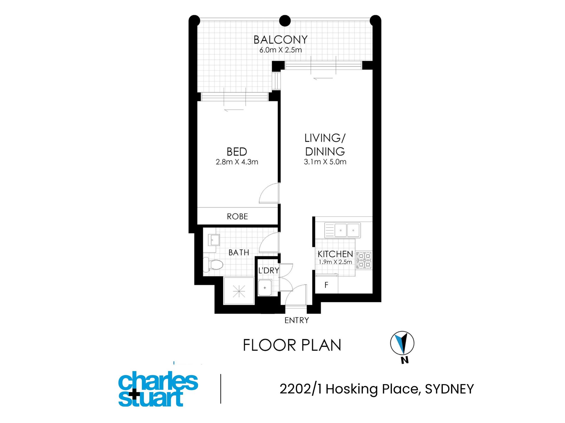 2202 / 1 Hosking Place, Sydney