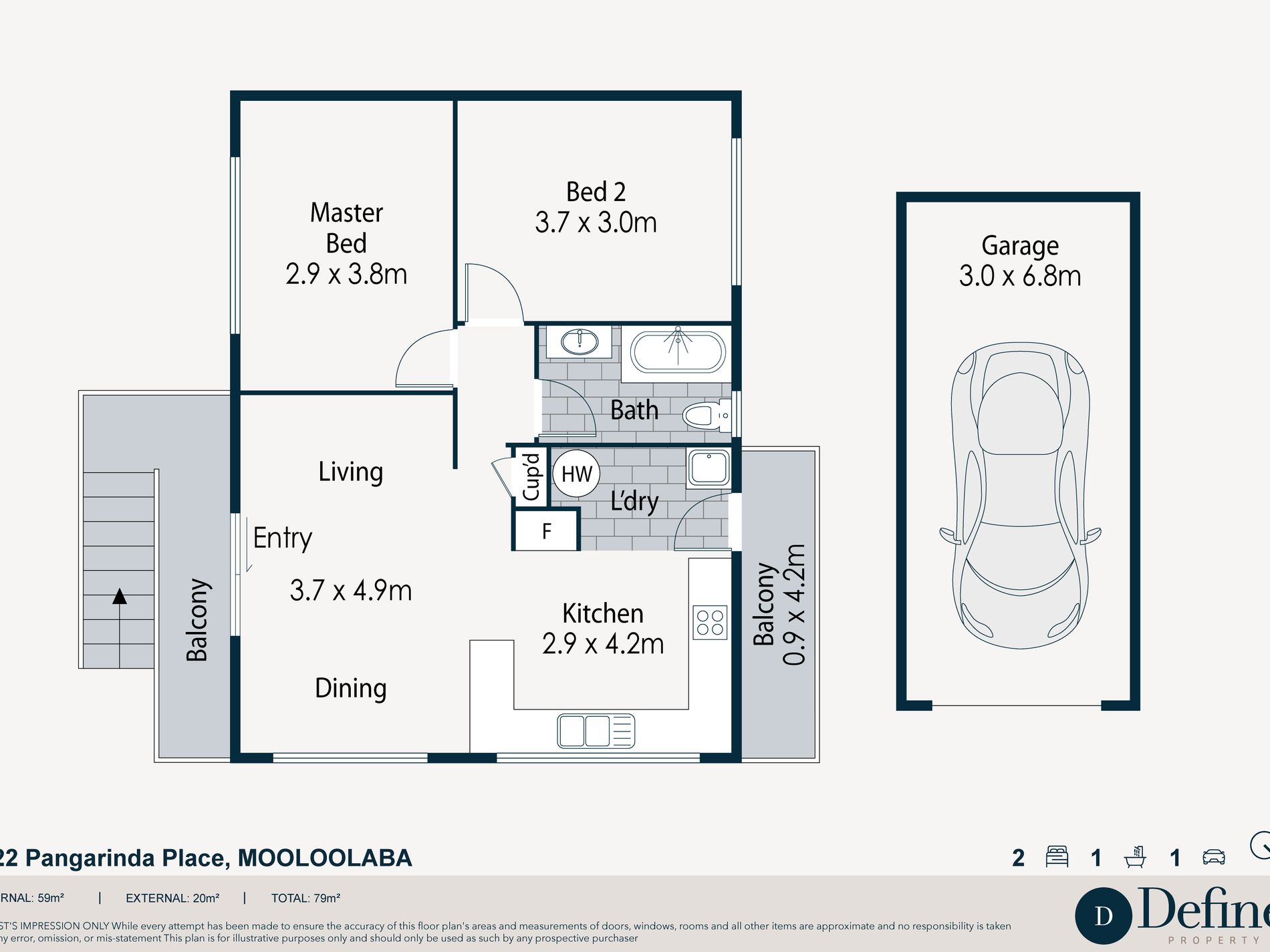 2 / 22 Pangarinda Place, Mooloolaba Floor Plan