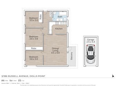 3 / 186 Russell Avenue, Dolls Point