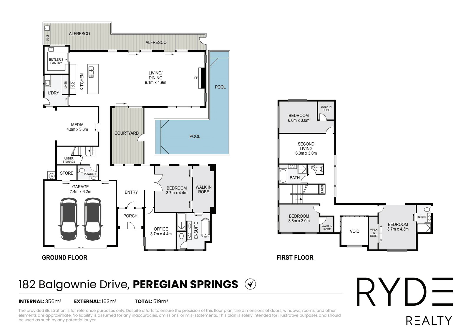 Floorplan, 182 Balgownie Drive, Peregian Springs