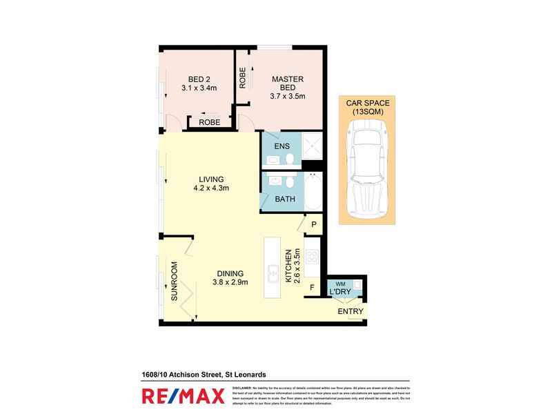 1608 / 10 Atchison Street, St Leonards Floor Plan