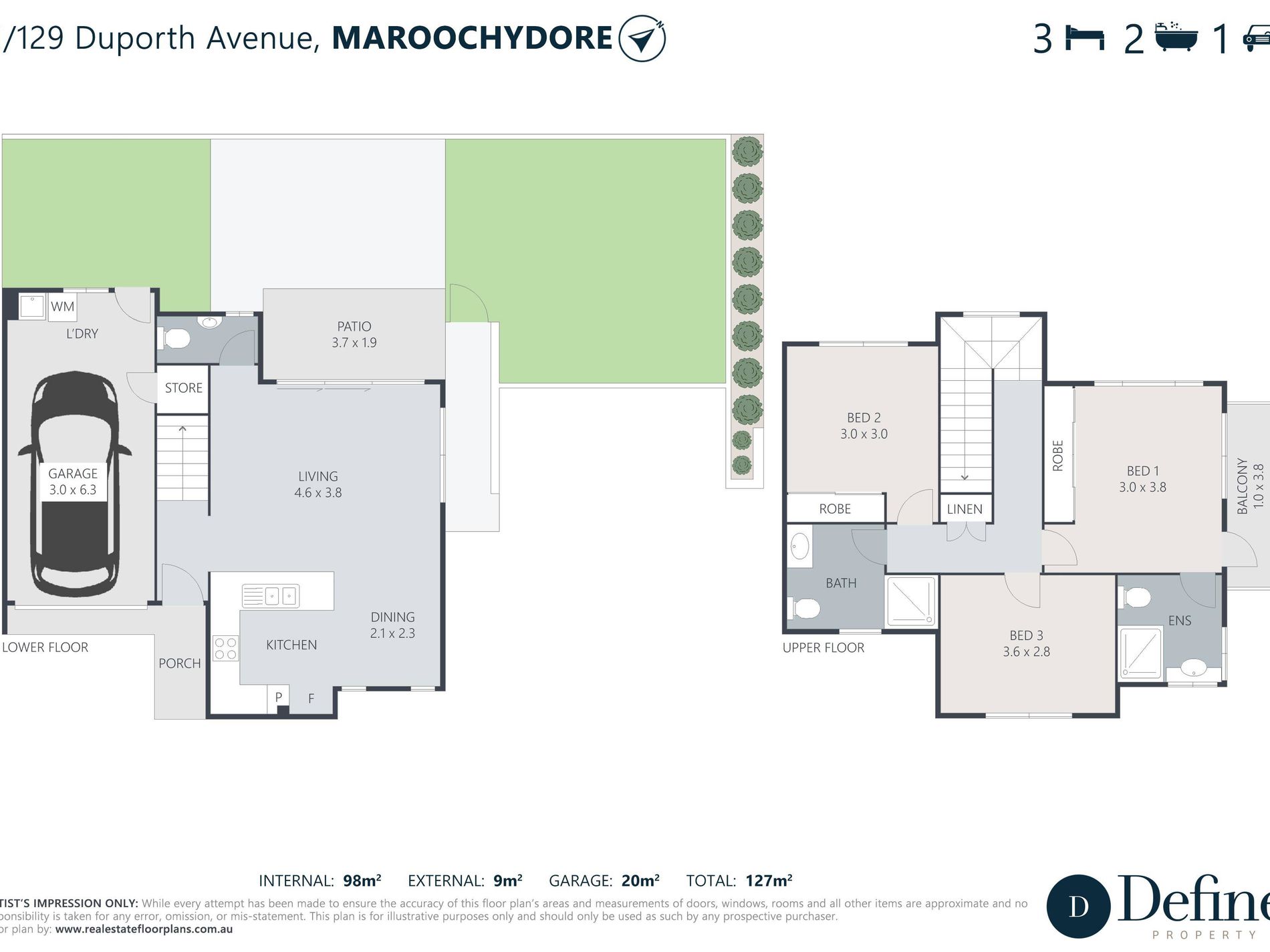 1 / 129 Duporth Avenue, Maroochydore Floor Plan