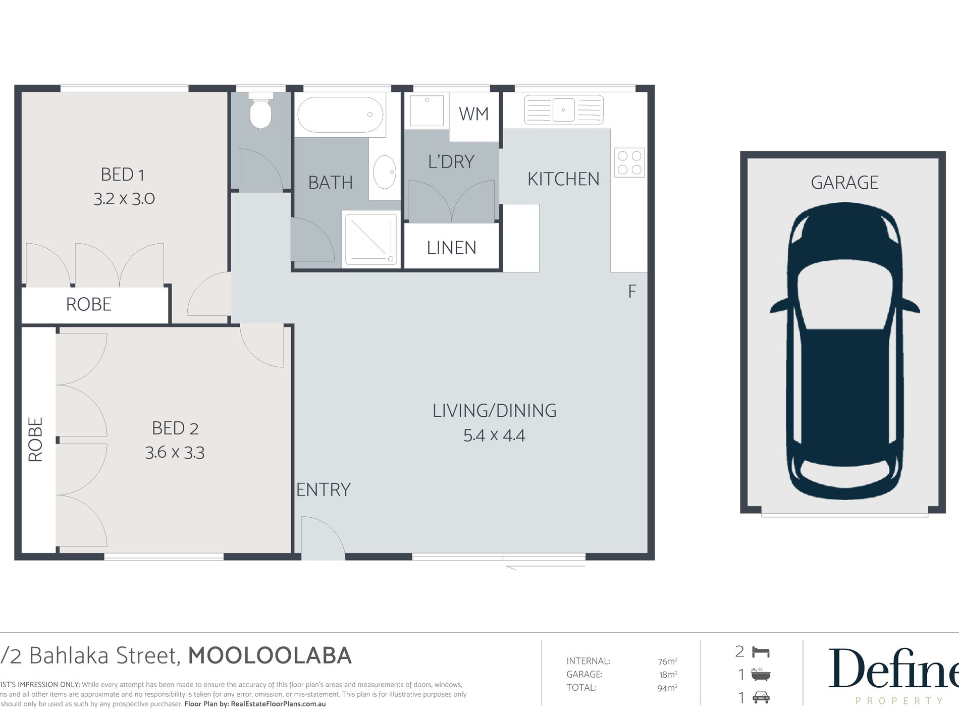 2/2-4 Bahlaka Street, Mooloolaba Floor Plan