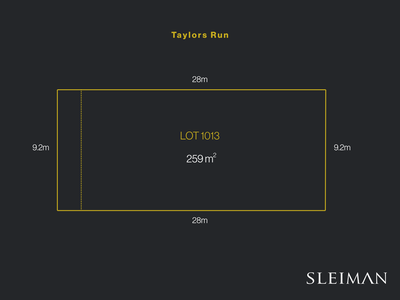 Lot 1013, Taylors Run, Fraser Rise
