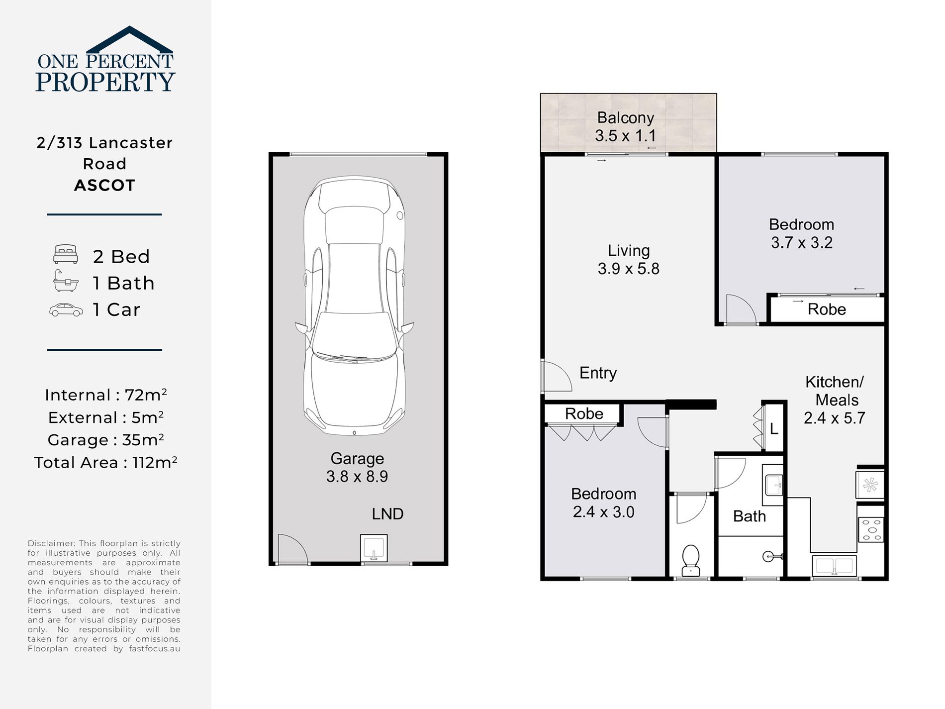2 / 313 Lancaster Road, Ascot