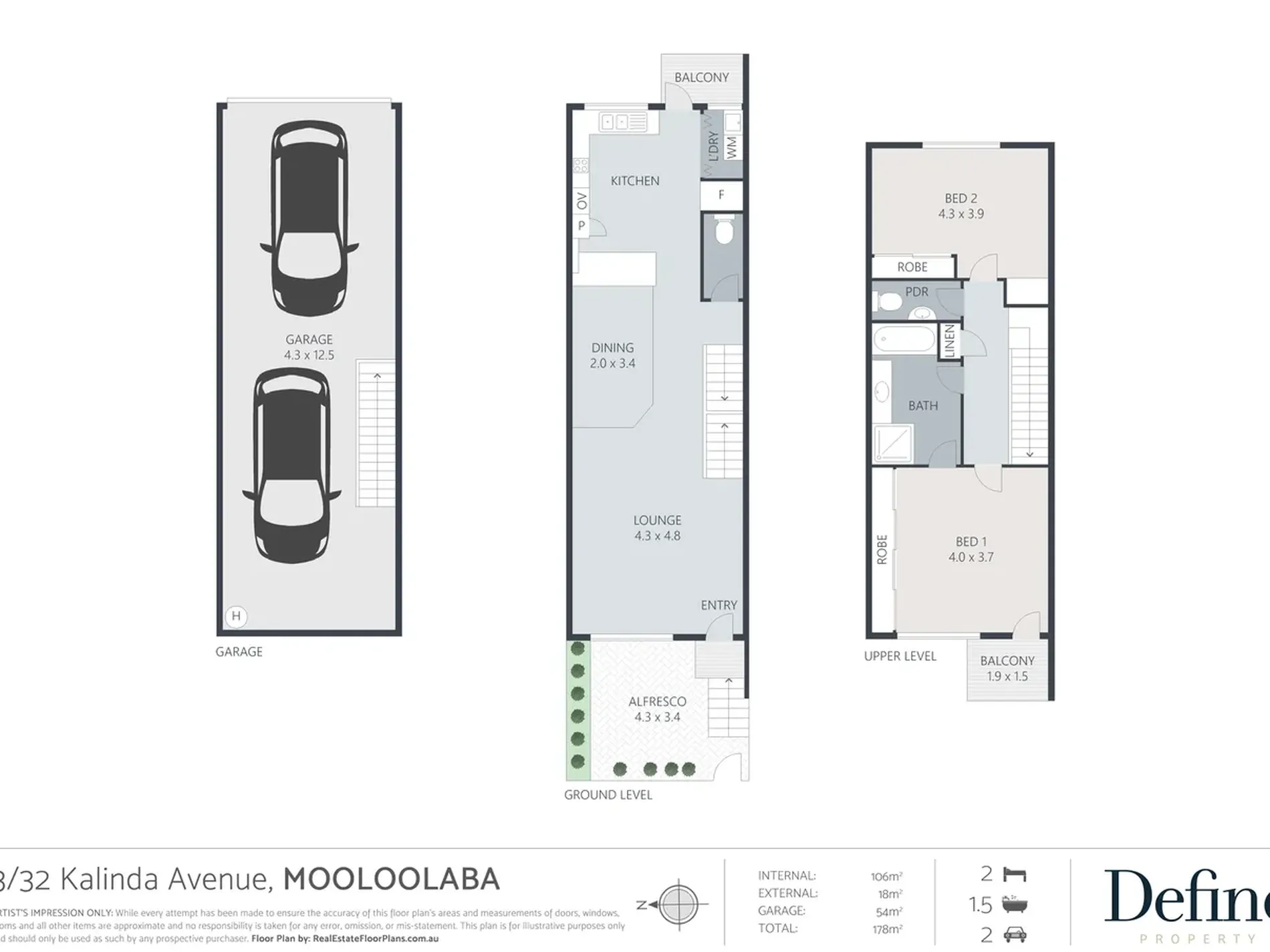 3 / 32 Kalinda Avenue, Mooloolaba Floor Plan