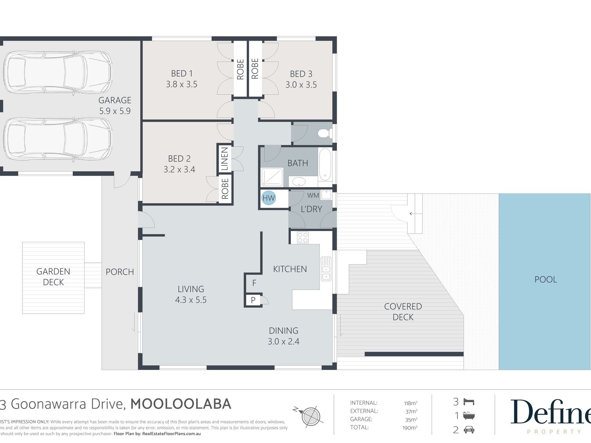 73 Goonawarra Drive, Mooloolaba Floor Plan