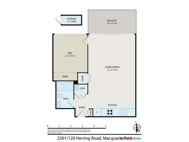 2301 / 120 Herring Road, Macquarie Park Floor Plan