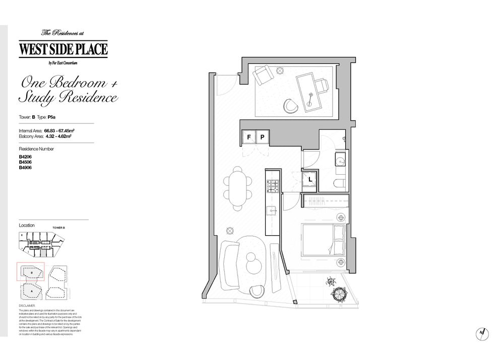 Tower B 1Bed+Study / 639 Little Lonsdale Street, Melbourne