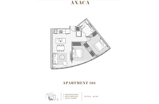 Anaca 1404 / 605 St Kilda Road, Melbourne