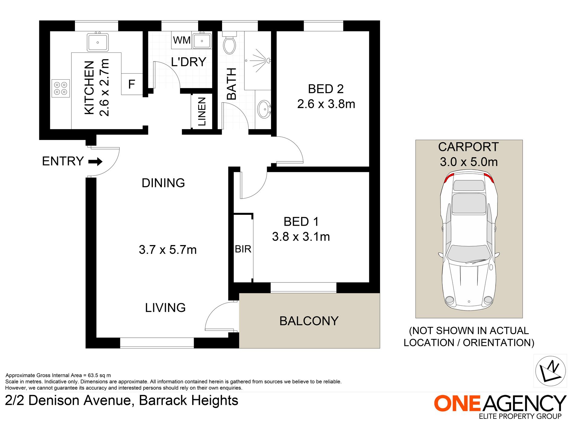 2 / 2 Denison Avenue, Barrack Heights