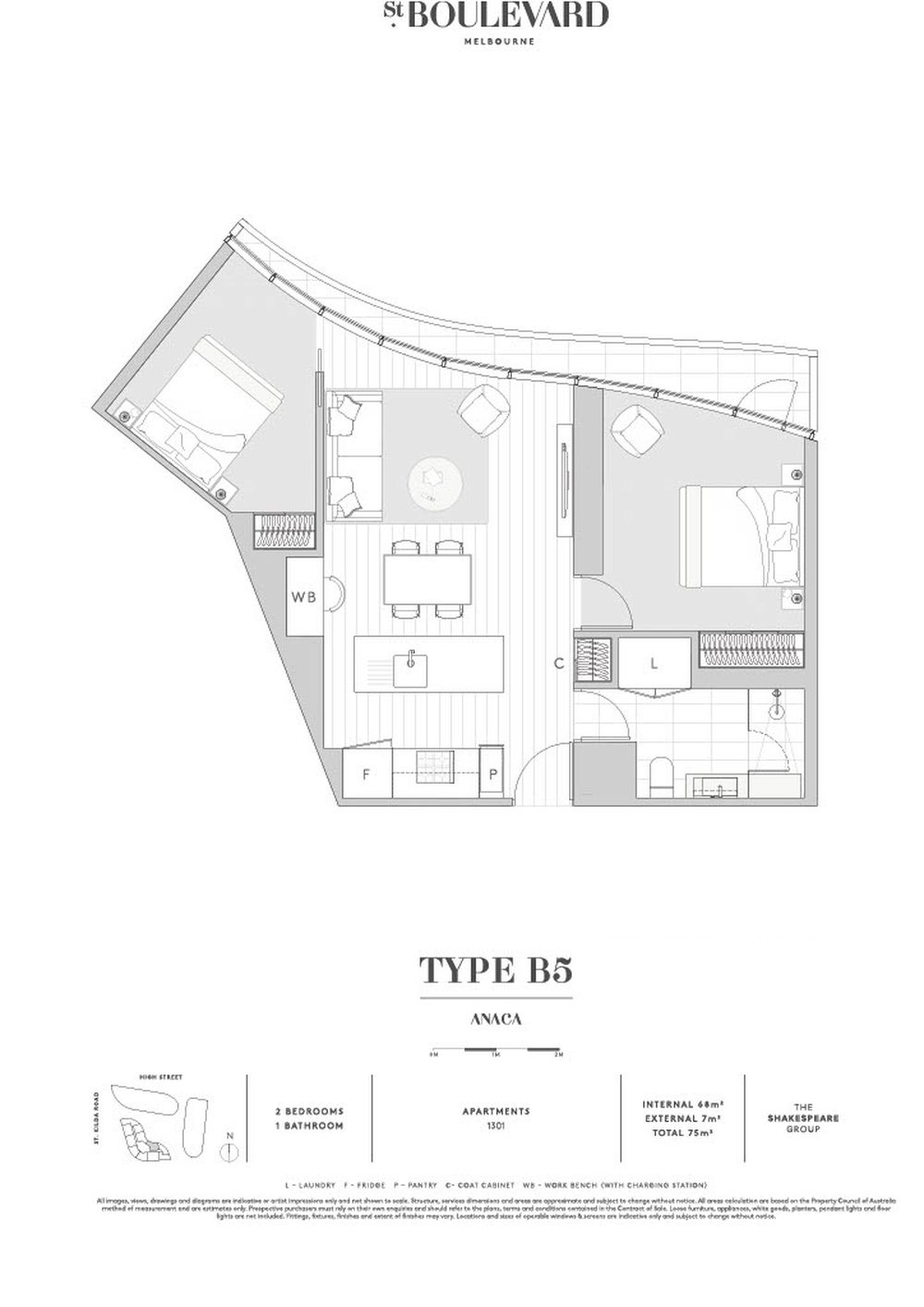 Anaca 1301 / 605 St Kilda Road, Melbourne