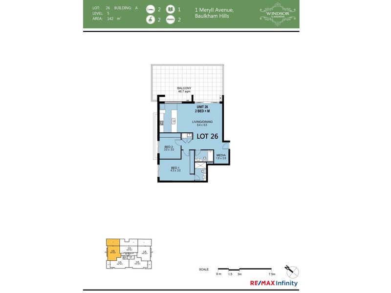 26 / 1 Meryll Avenue, Baulkham Hills Floor Plan