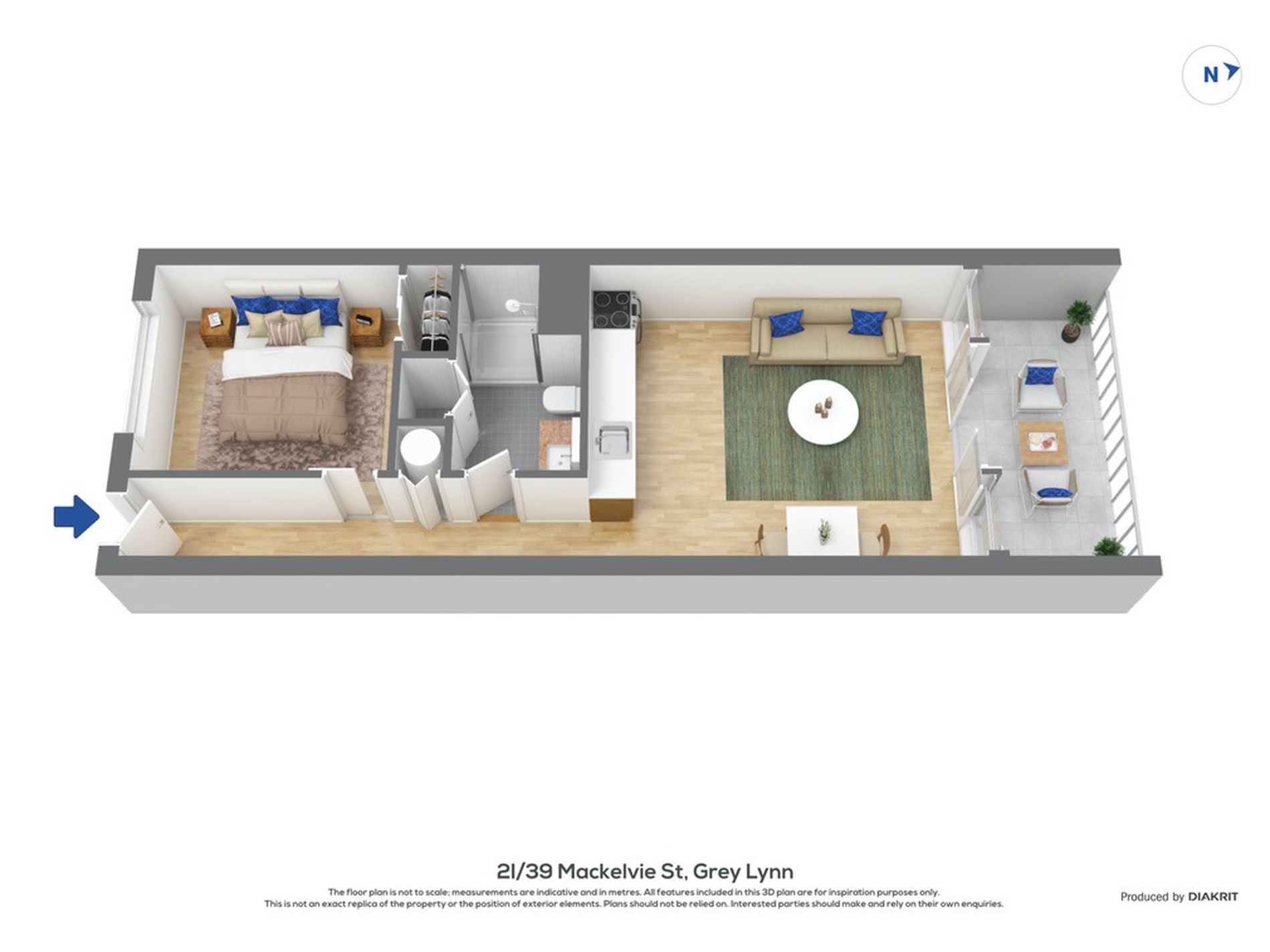 2i / 39 Mackelvie Street , Grey Lynn