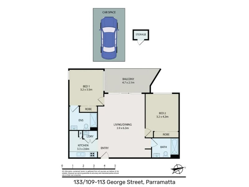 133 / 109-113 George Street, Parramatta Floor Plan