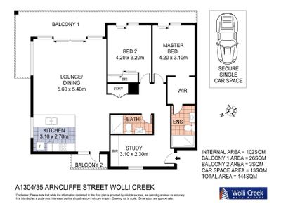 A1304 / 35 Arncliffe Street , Wolli Creek