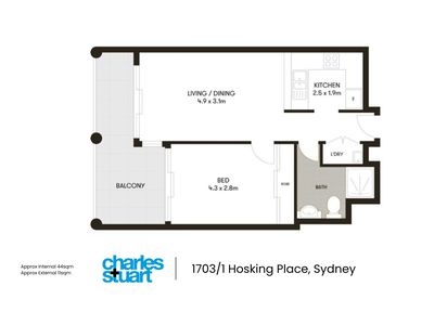 1703 / 1 Hosking Place, Sydney