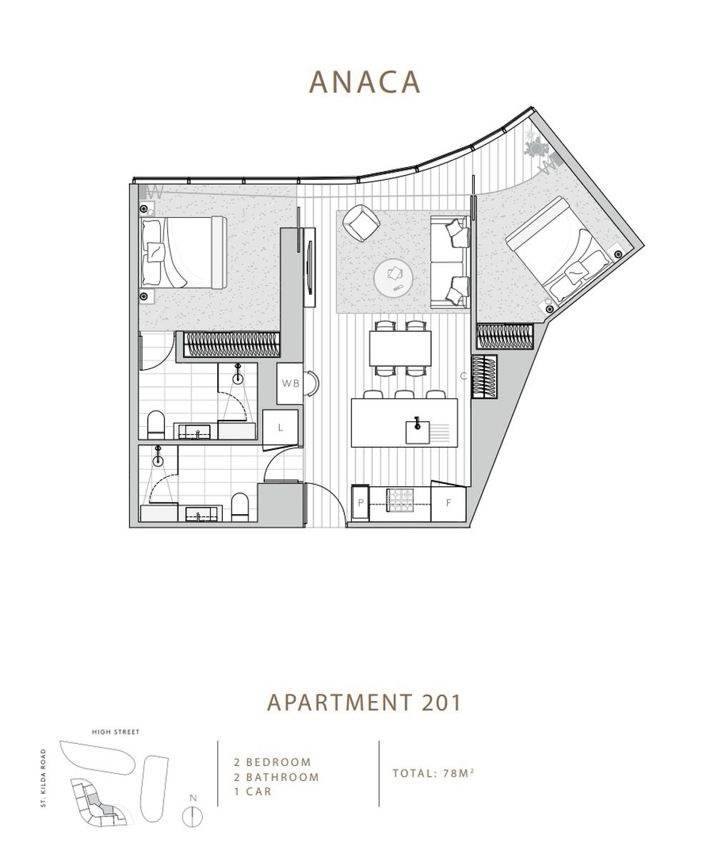 Anaca 201 / 605 St Kilda Road, Melbourne