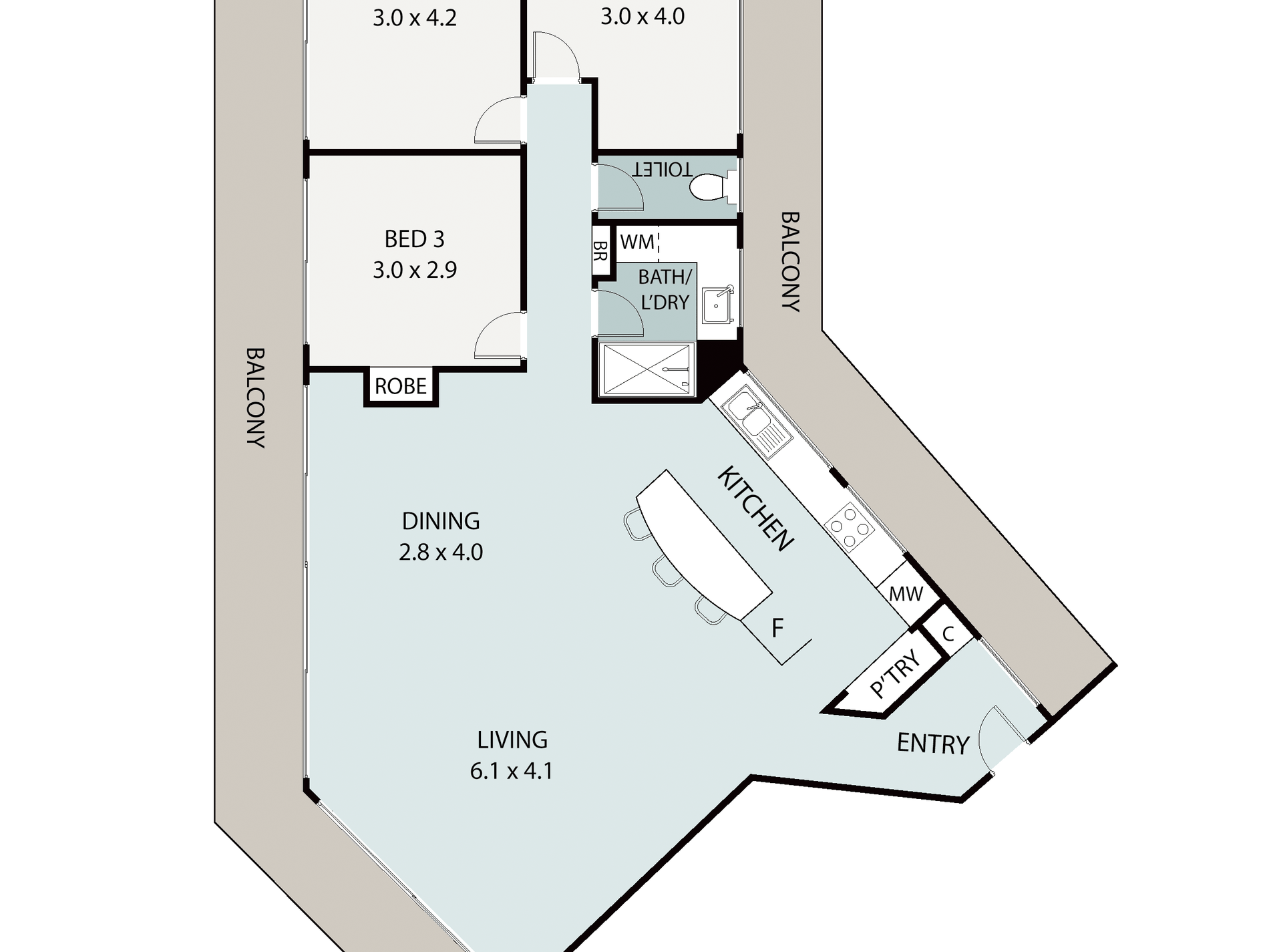 20 / 2 Brisbane Road, Mooloolaba Floor Plan