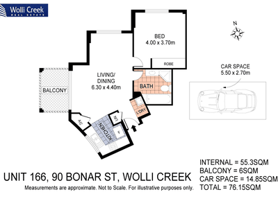 166 / 90 Bonar St, Wolli Creek