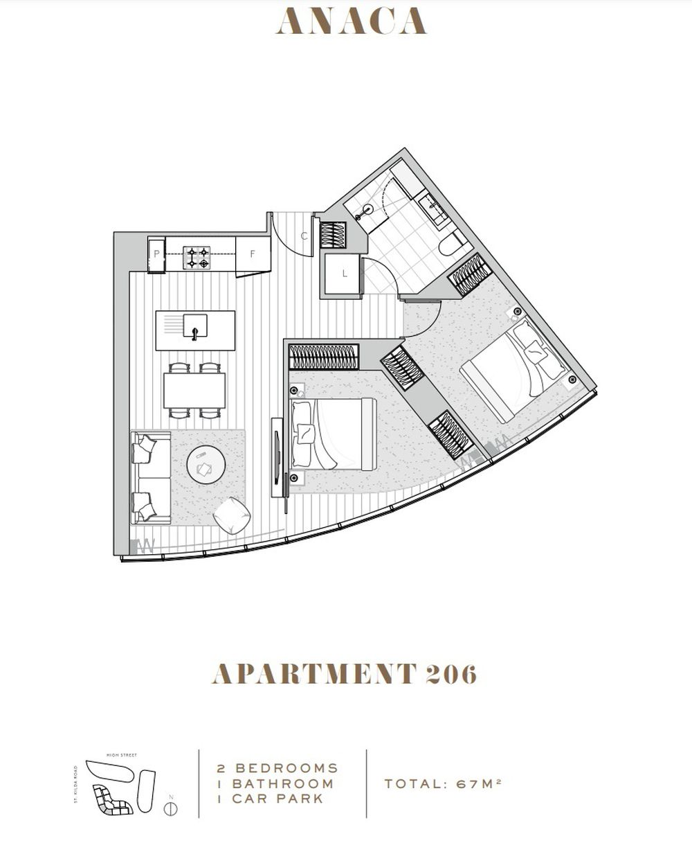 Anaca 206 / 601 St Kilda Road, Melbourne