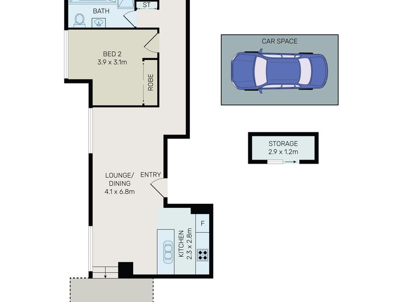 2507 / 29 Hunter Street, Parramatta Floor Plan