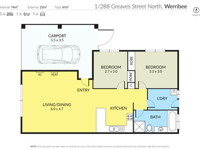 1 / 288 Greaves Street North, Werribee
