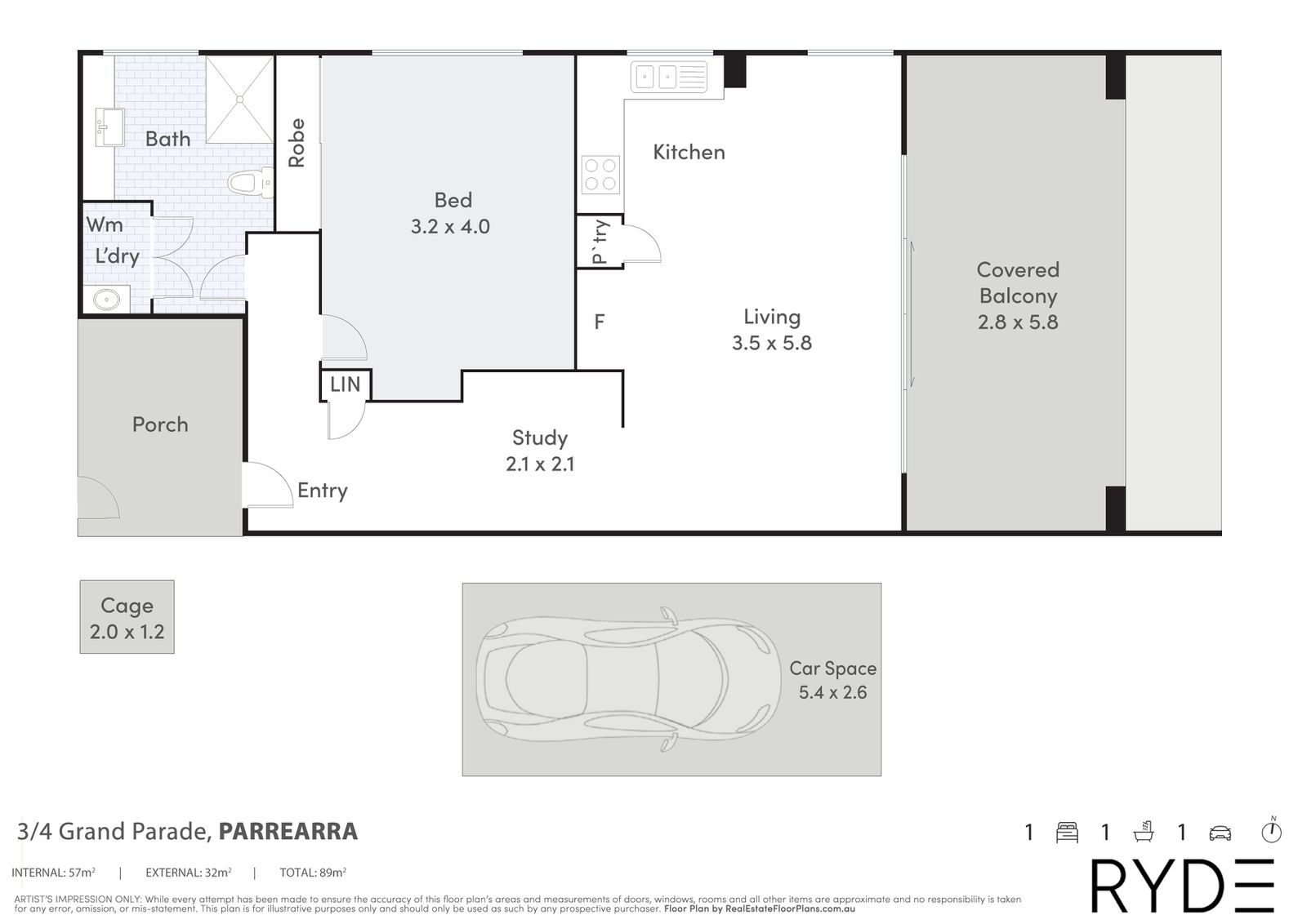 Floorplan, 3/4 Grand Parade, Parrearra