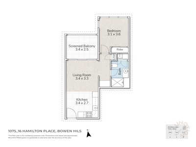 1075 / 16 Hamilton Place, Bowen Hills