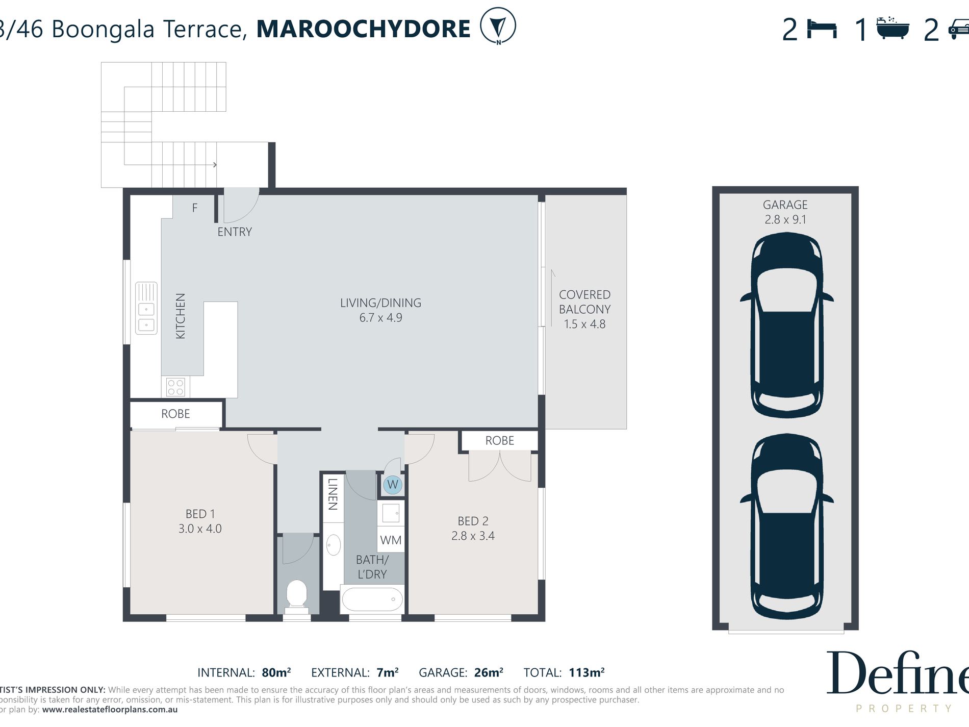 3 / 46 Boongala Terrace, Maroochydore Floor Plan