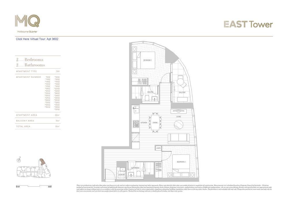 2402 / 628 Flinders Streets, Docklands