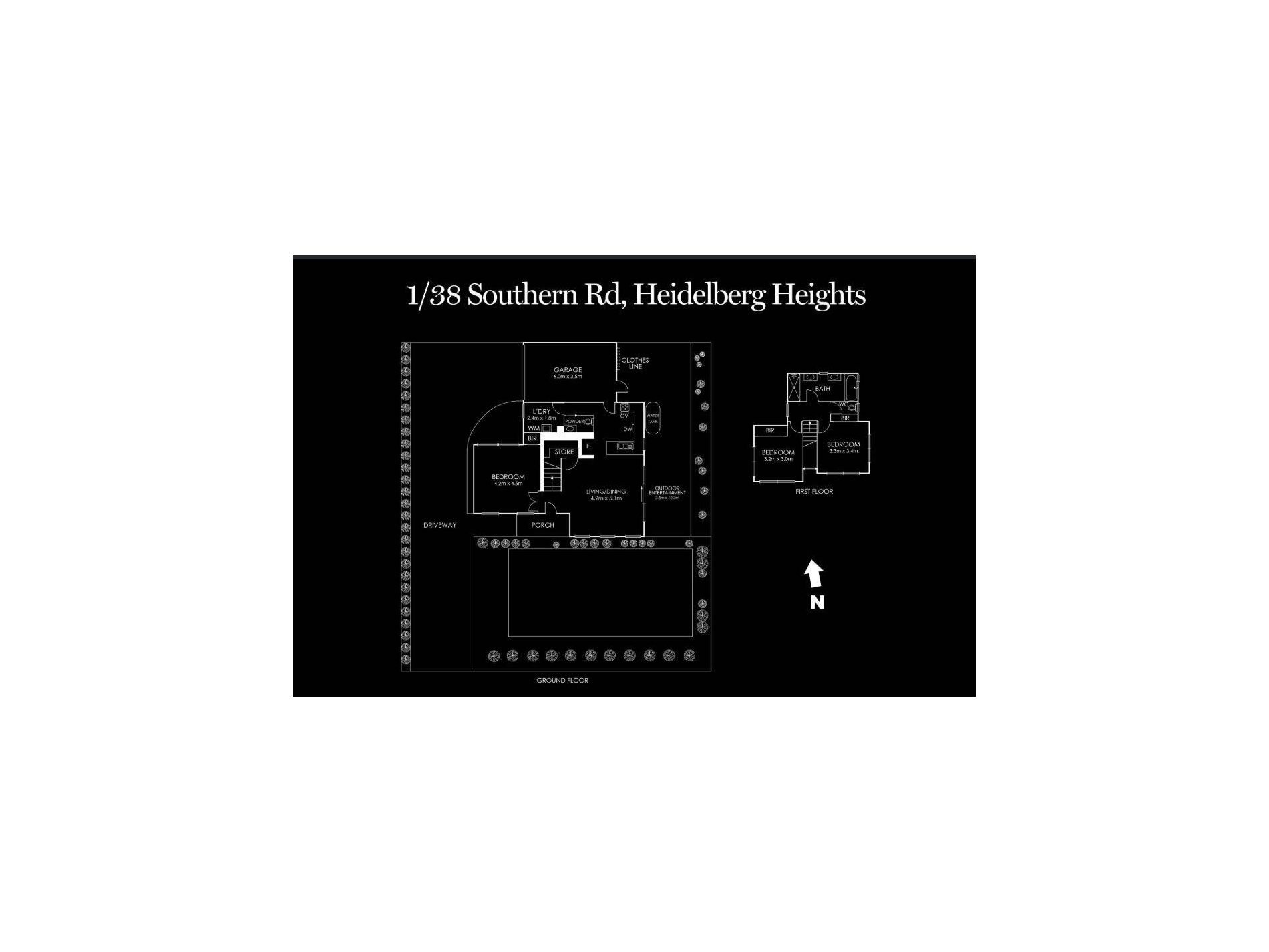 1 / 38 Southern Road, Heidelberg Heights Floor Plan