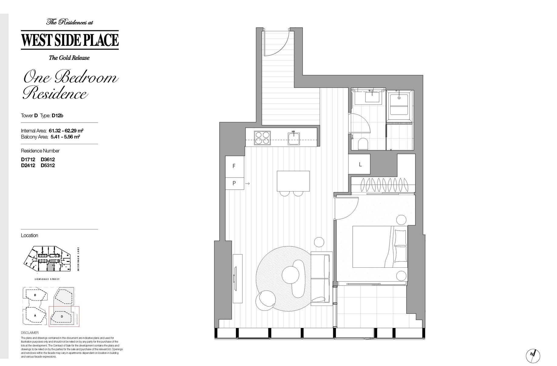 Tower D 1 Bed / 648 Lonsdale Street, Melbourne