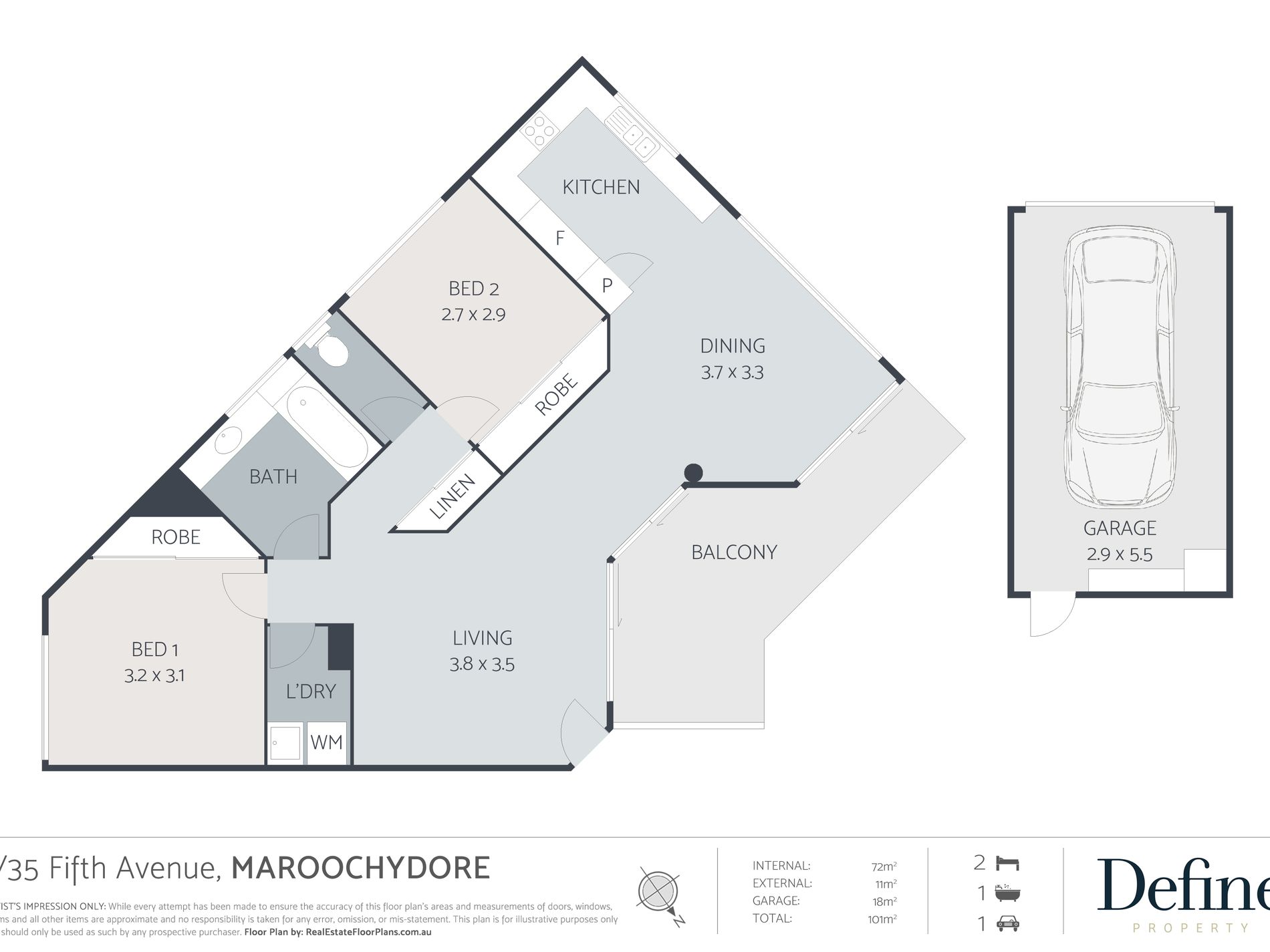 1 / 35-37 Fifth Avenue, Maroochydore Floor Plan