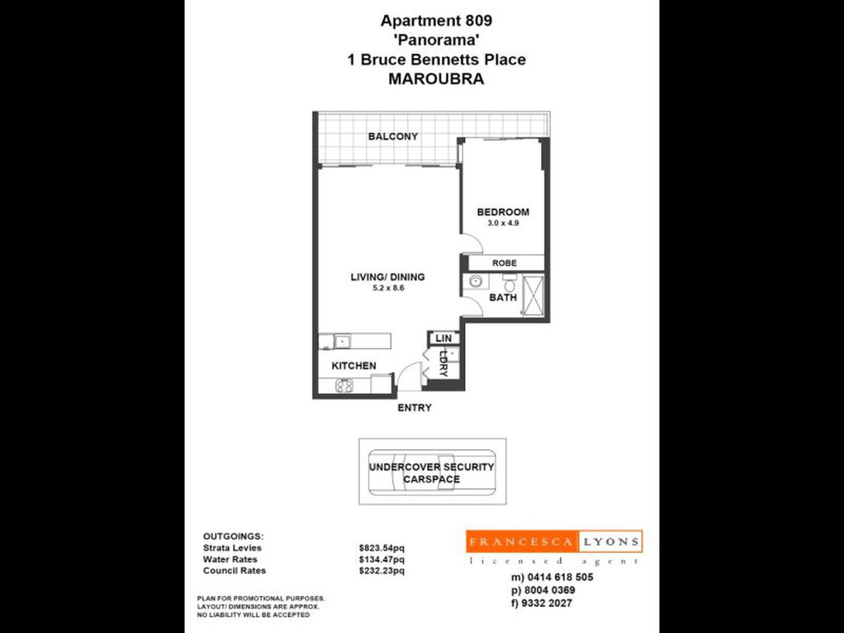 809 / 1 Bruce Bennetts Pl, Maroubra