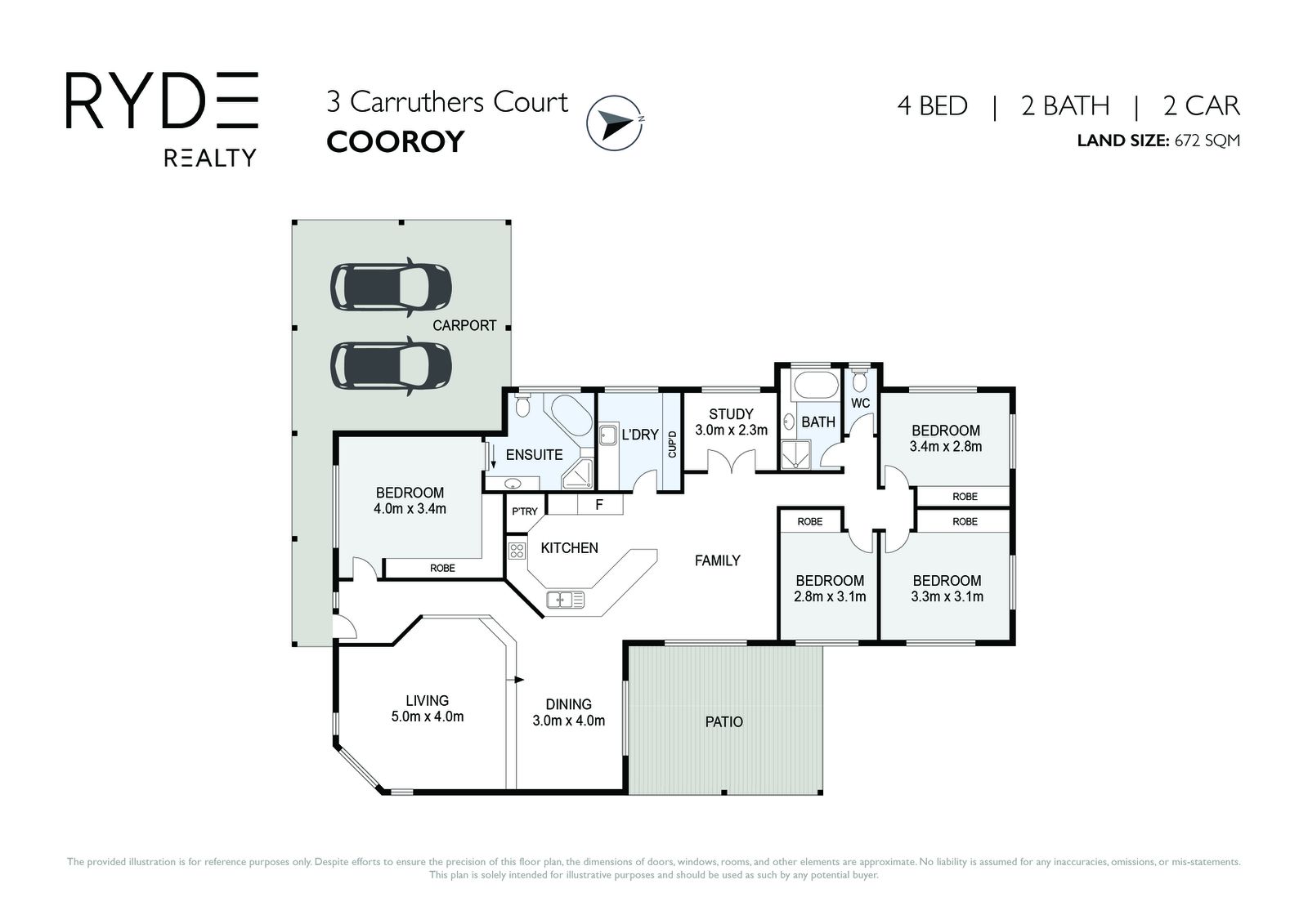 Floorplan, 3 Carruthers Court, Cooroy