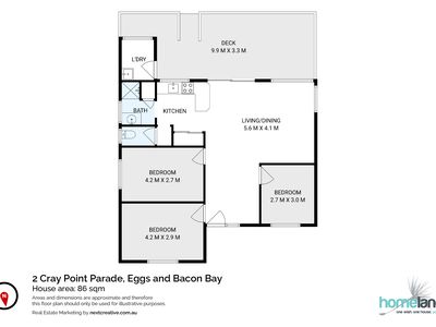 2 Cray Point Parade, Eggs And Bacon Bay