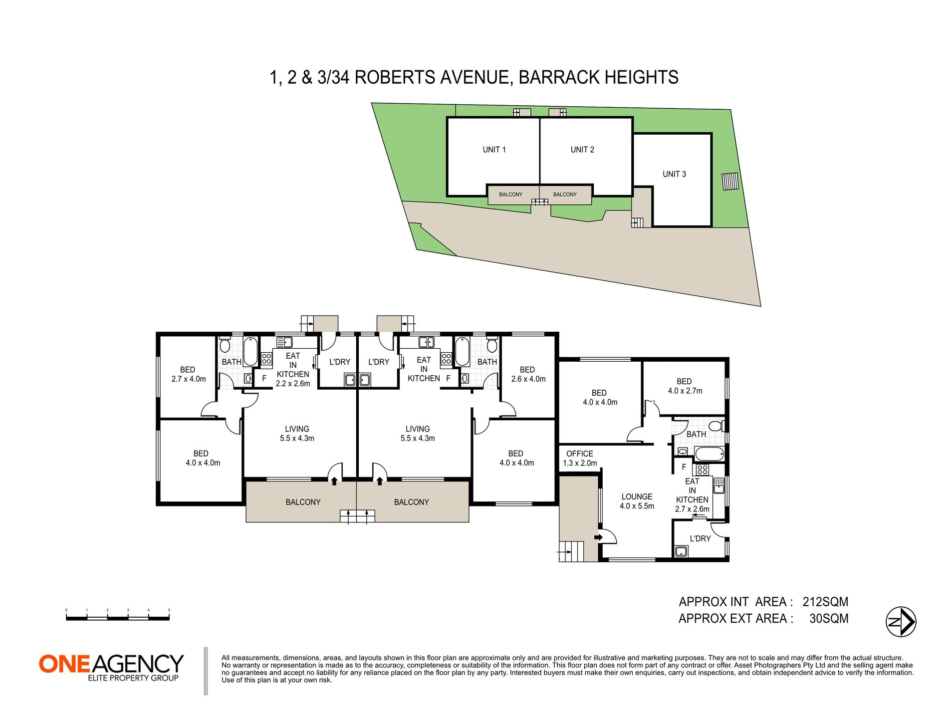 1 - 3 / 34 Roberts Avenue, Barrack Heights