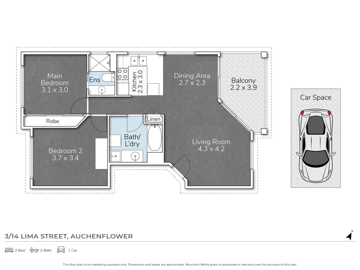 3 / 14 Lima Street, Auchenflower