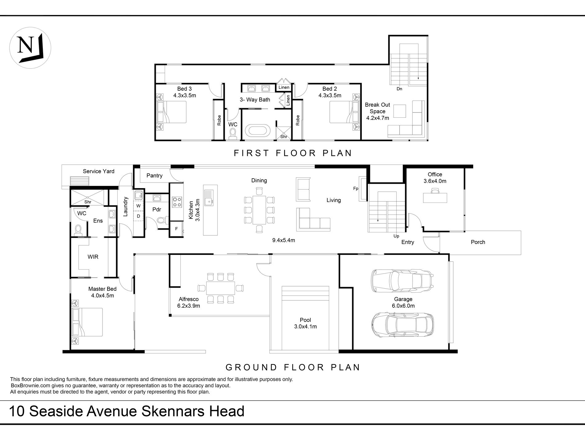 10 Seaside Avenue , Skennars Head