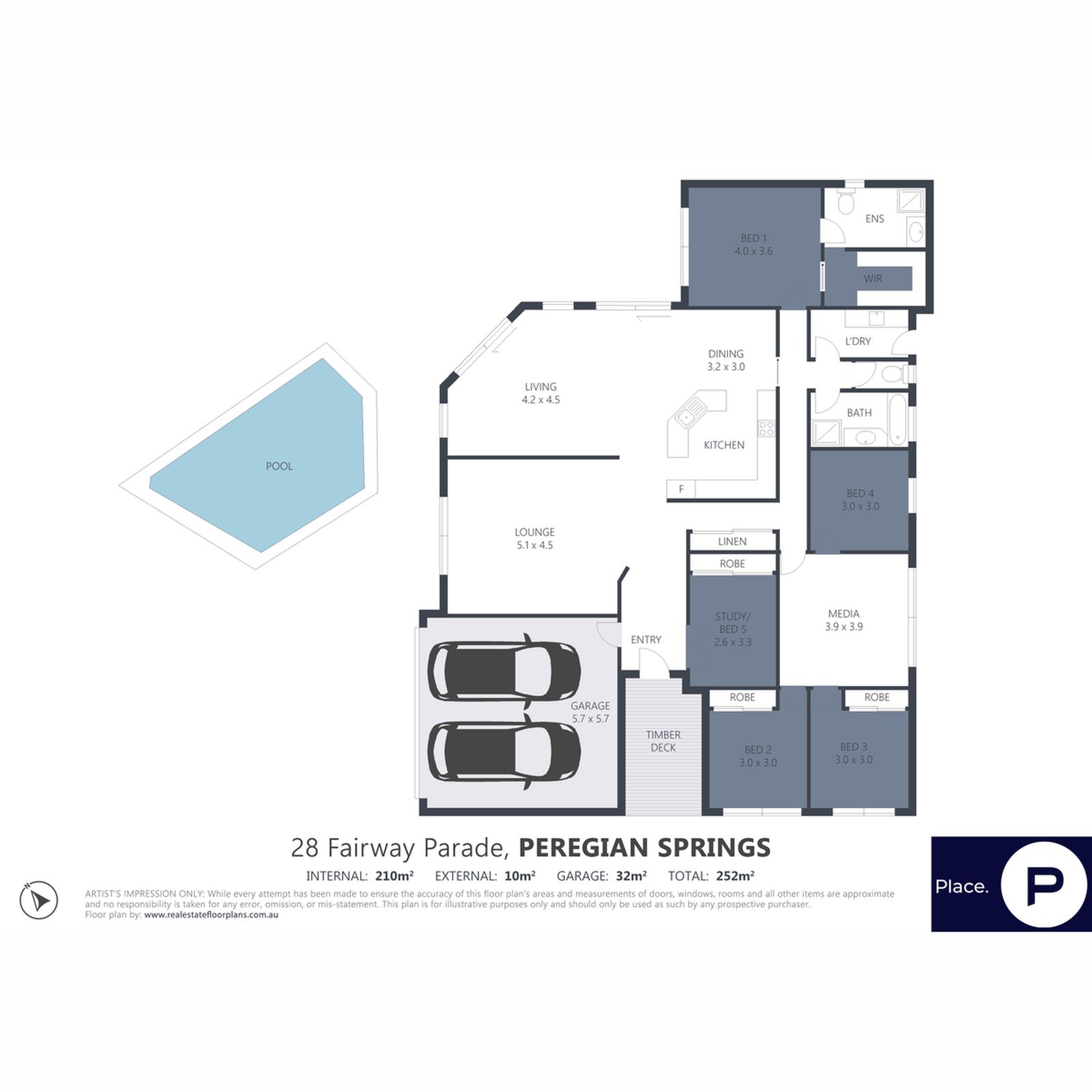 Floorplan, 28 Fairway Parade, Peregian Springs