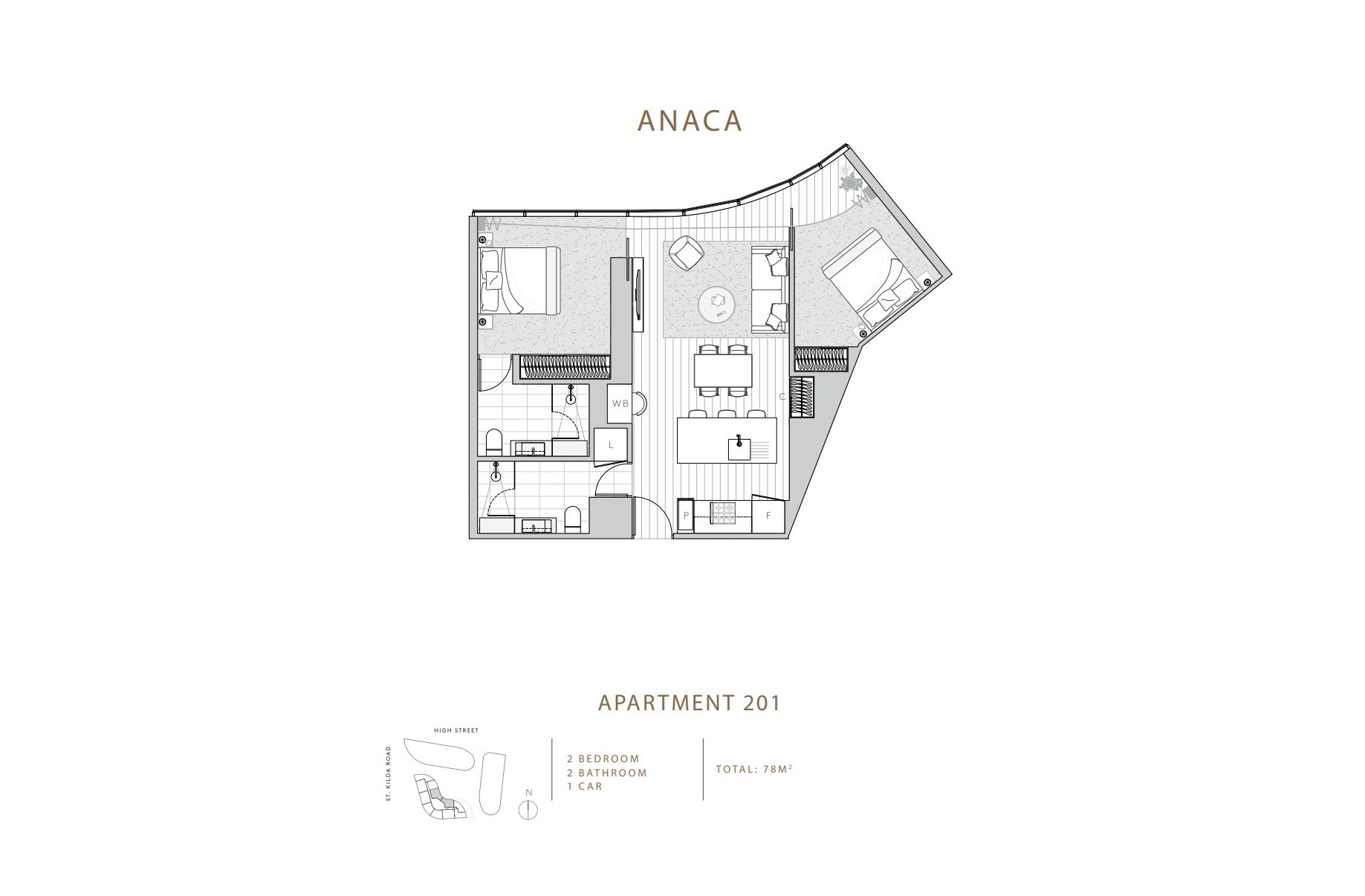 Anaca 201 / 605 St Kilda Road, Melbourne