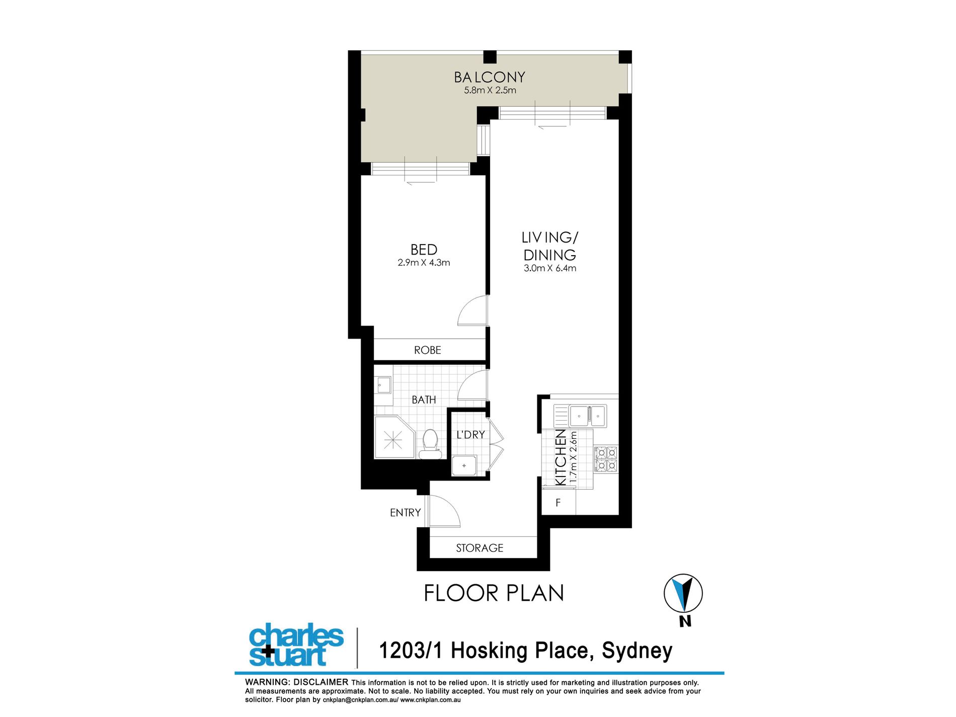 1203 / 1 Hosking Place, Sydney