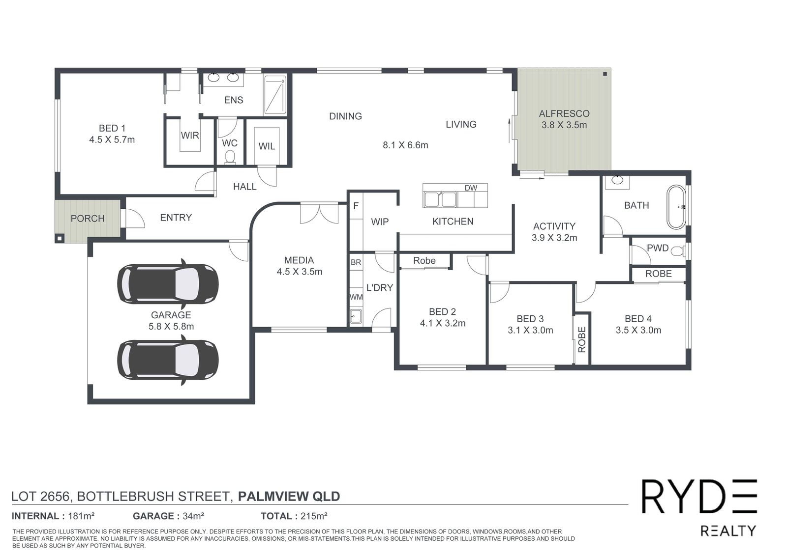 Floorplan, 9 Bottlebrush Street, Palmview