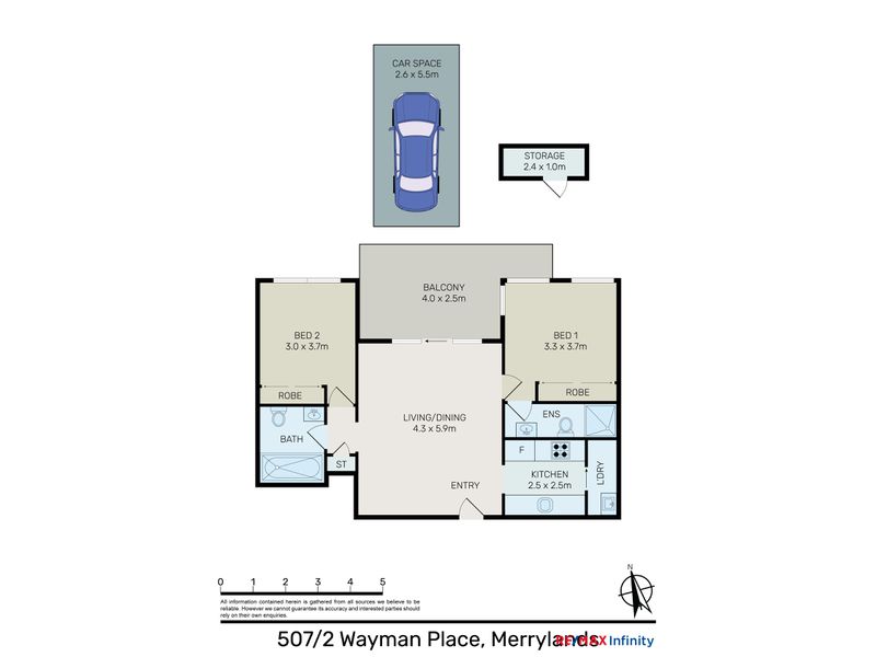 507 / 2 Wayman Place, Merrylands Floor Plan