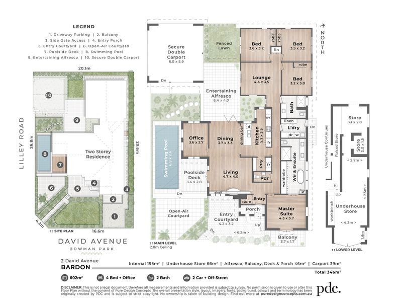 2 David Avenue, Bardon Floor Plan