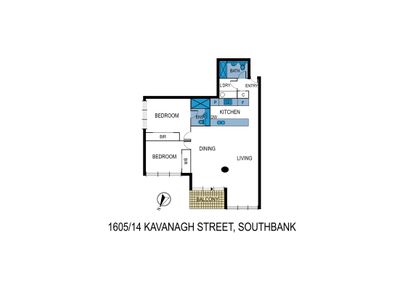 1605/14 Kavanagh Street, Southbank